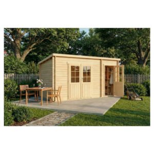 Alpholz Gartenhaus Maria-40 Natur 450 cm x 250 cm