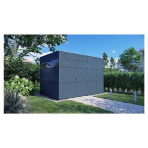 Bertilo Gartenhaus HPL 2 Anthrazit-Grau 228 cm x 345 cm FSC®