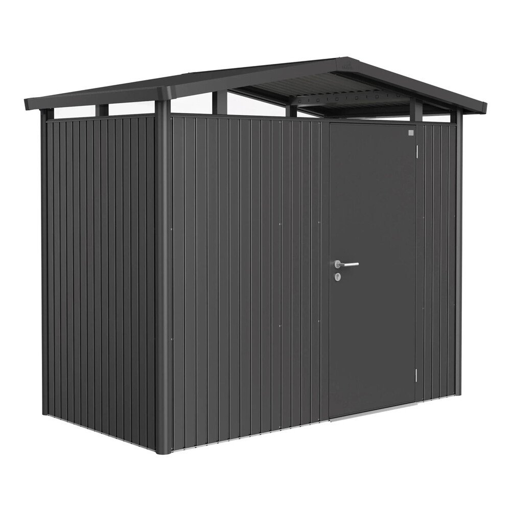 Biohort Metall-Gerätehaus Panorama Dunkelgrau 7,6 m² – Bild 2