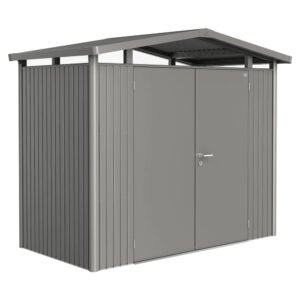 Biohort Metall-Gerätehaus Panorama Quarzgrau 3,5 m²