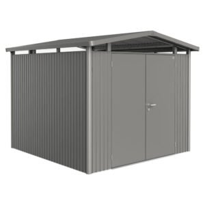 Biohort Metall-Gerätehaus Panorama Quarzgrau 6,6 m²