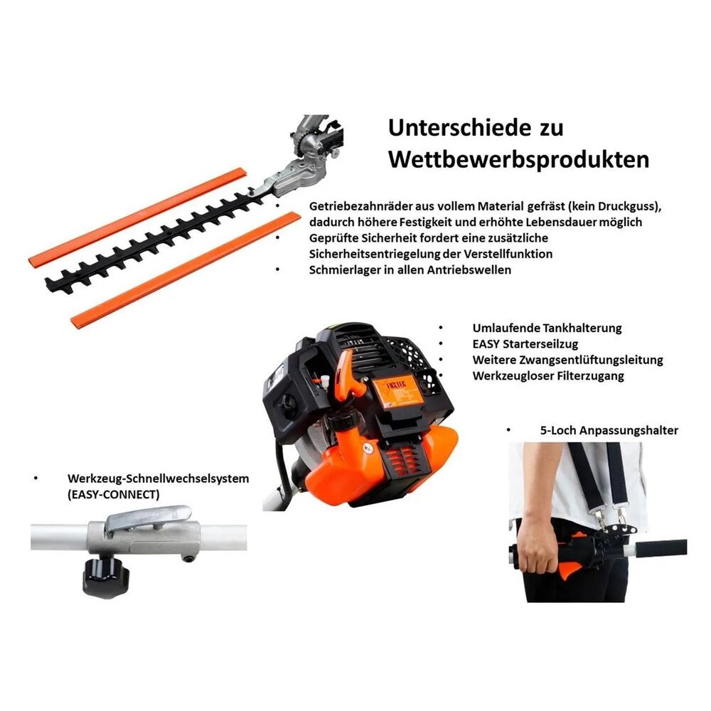 FUXTEC 4in1 Benzin Motorsense FX-MT152 4in1 Tool 3PS – Bild 8