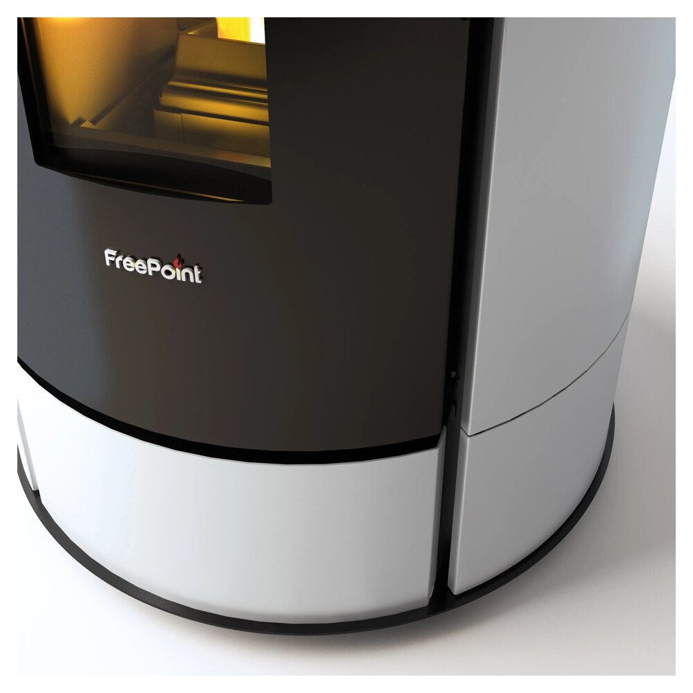 Freepoint Pelletofen Globe Stahl Weiß 10,5 kW mit Automatik – Bild 3