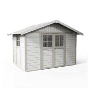 Grosfillex Kunststoff Gartenhaus Gerätehaus Deco 7,5 m2 Weiß