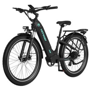 HITWAY E-Bike BK16 26×3,0 Zoll 18Ah Akku Reichweite 55-80KM 250W 7-Gang APP NFC