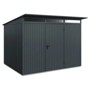 Hörmann Gerätehaus Trend mit Pultdach Typ 3 RAL7016 Anthrazitgrau Einzeltür