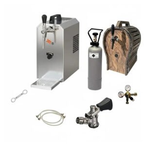 Ich-Zapfe Zapfanlage Jet 30 Bierkoffer Trockenkühler 35 L/h Holzfass 5 Liter Adapter Silber