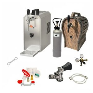 Ich-Zapfe Zapfanlage Jet 30 Trockenkühler 1- 35 L/h Holzfass Zapfkopf Kombi Silber Metall