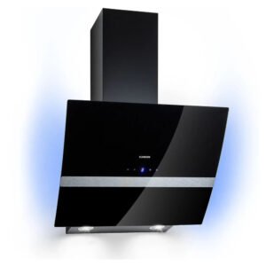 Klarstein Clara 60 Dunstabzugshaube Glas 509 m³/h Touch Ambiente-Licht Schwarz