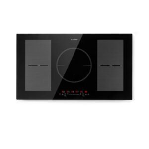 Klarstein Delicatessa 90 Flex Einbaukochfeld Induktion 5 Zonen 7400 W Autark Schwarzes Glas