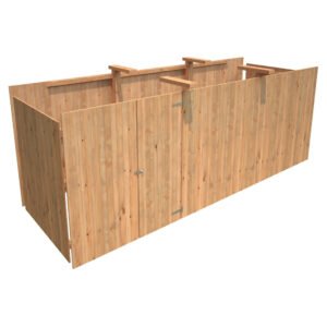 Palmako Anbauschuppen für Carport Karl Braun tauchgrundiert 600 cm x 762 cm