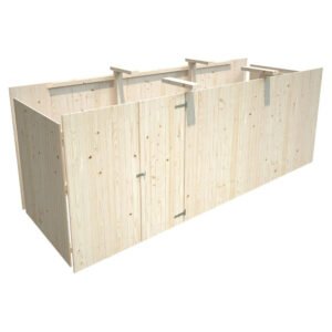 Palmako Anbauschuppen für Carport Karl Klar tauchgrundiert 600 cm x 762 cm