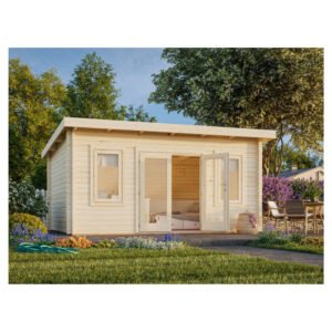 Palmako Gartenhaus Lisa 450 x 330 cm Lackiert Grau-Anthrazit FSC®