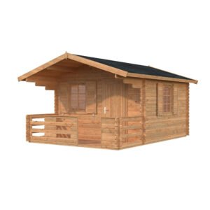 Palmako Holz-Gartenhaus Emma Satteldach Tauchgrundiert 350 cm x 350 cm 14,6 m²
