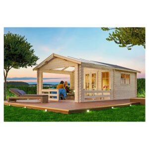 Skan Holz Holz-Gartenhaus Holmestrand Natur 380 cm x 300 cm