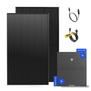 Solakon Balkonkraftwerk 2000W Solaranlage mit Speicher + Erweiterung 4,22 kWh Steckerfertig Komplettset Photovoltaik Anlage 800W Kabel 10m