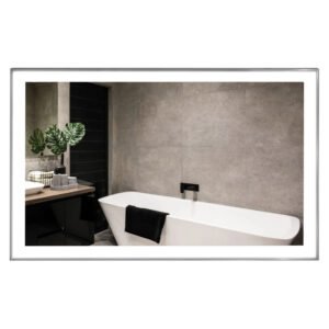 Vasner Spiegel-Infrarotheizung Zipris S LED mit Licht 600 W 60 cm x 110 cm Titan