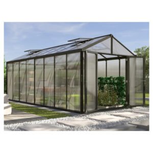 Vitavia Gewächshaus Zeus Comfort 15700 Schwarz 15,7 m²