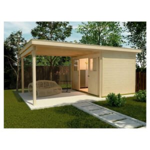 Weka Holz-Gartenhaus Flachdach Unbehandelt 500 cm x -- cm