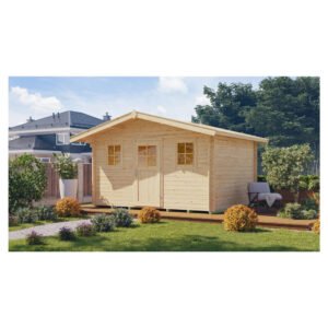 Weka Holz-Gartenhaus Satteldach Unbehandelt 370 cm