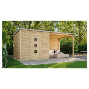 Weka Holz-Gartenhaus wekaLine 413 B Gr. 1 Natur 546 cm x 250 cm