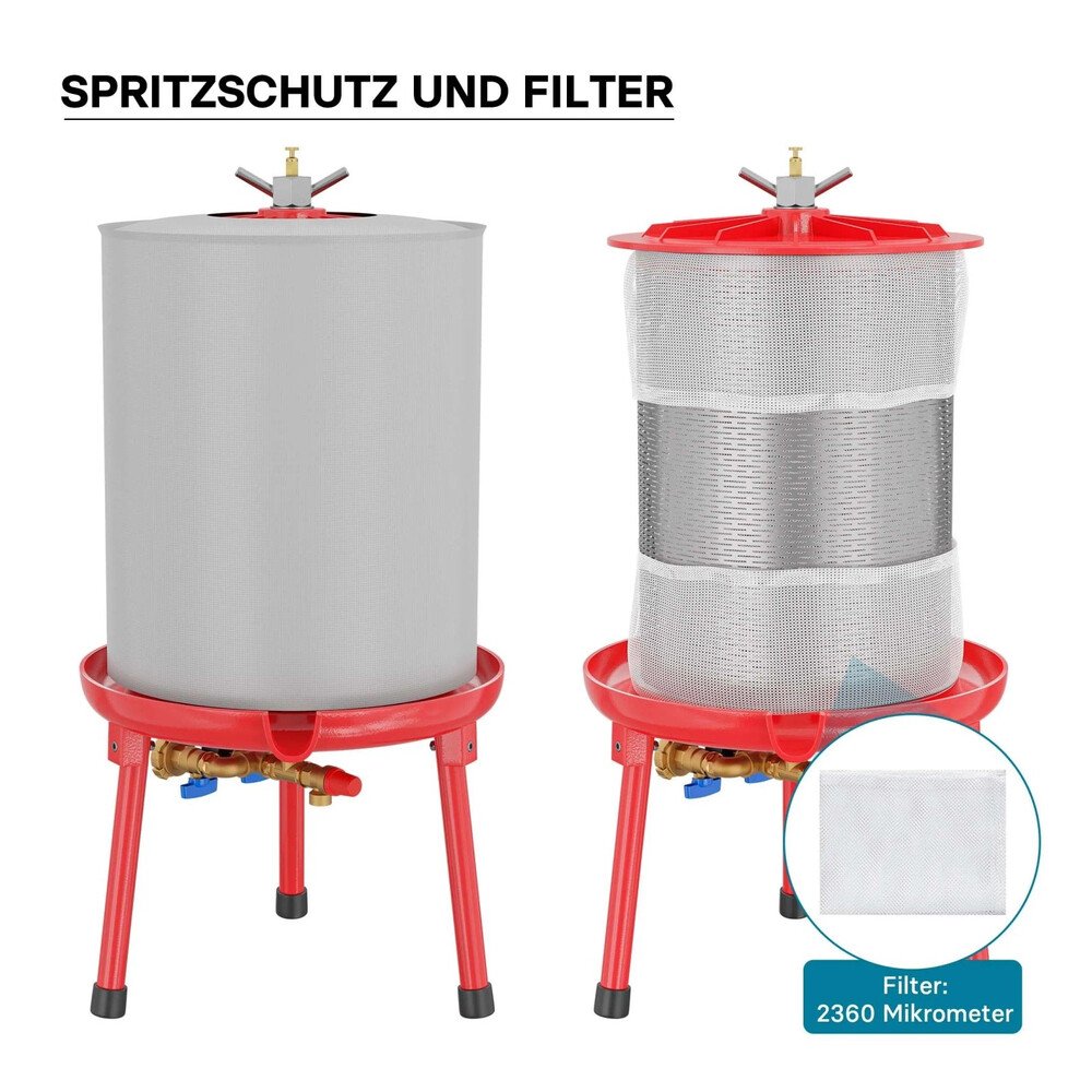 Wiltec Hydropresse 20L 3Bar Edelstahl Obstpresse Mostpresse Weinpresse Fruchtpresse – Bild 6