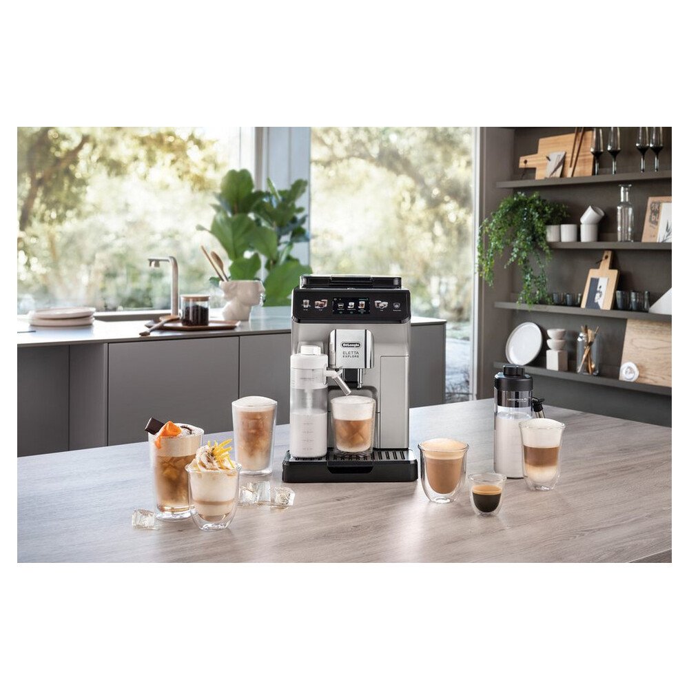De'Longhi Kaffeevollautomat Eletta Explore ECAM450.55.S - 40 Rezepte, heißer & kalter Milchschaum, 3,5" Touch-Display, herausnehmbare Brühgruppe, – Bild 11