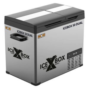 T.I.P. - Technische Industrie Produkte Icebox 50 DUAL Kühlbox EEK: D (A - G) Kompressor 12 V, 24 V, 230 V Grau, Schwarz