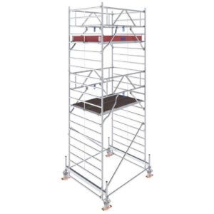 Krause 783035 FahrGerüst Aluminium Rollgerüst fahrbar Arbeitshöhe (max.): 6.50 m Silber 219.5 kg