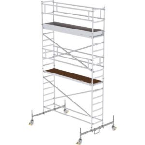 MUNK Günzburger Steigtechnik 156445 Aluminium Rollgerüst Montage ohne Werkzeug Arbeitshöhe (max.): 6.5 m