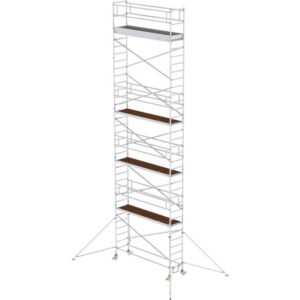 MUNK Günzburger Steigtechnik 156946 Aluminium Rollgerüst Montage ohne Werkzeug Arbeitshöhe (max.): 11.4 m