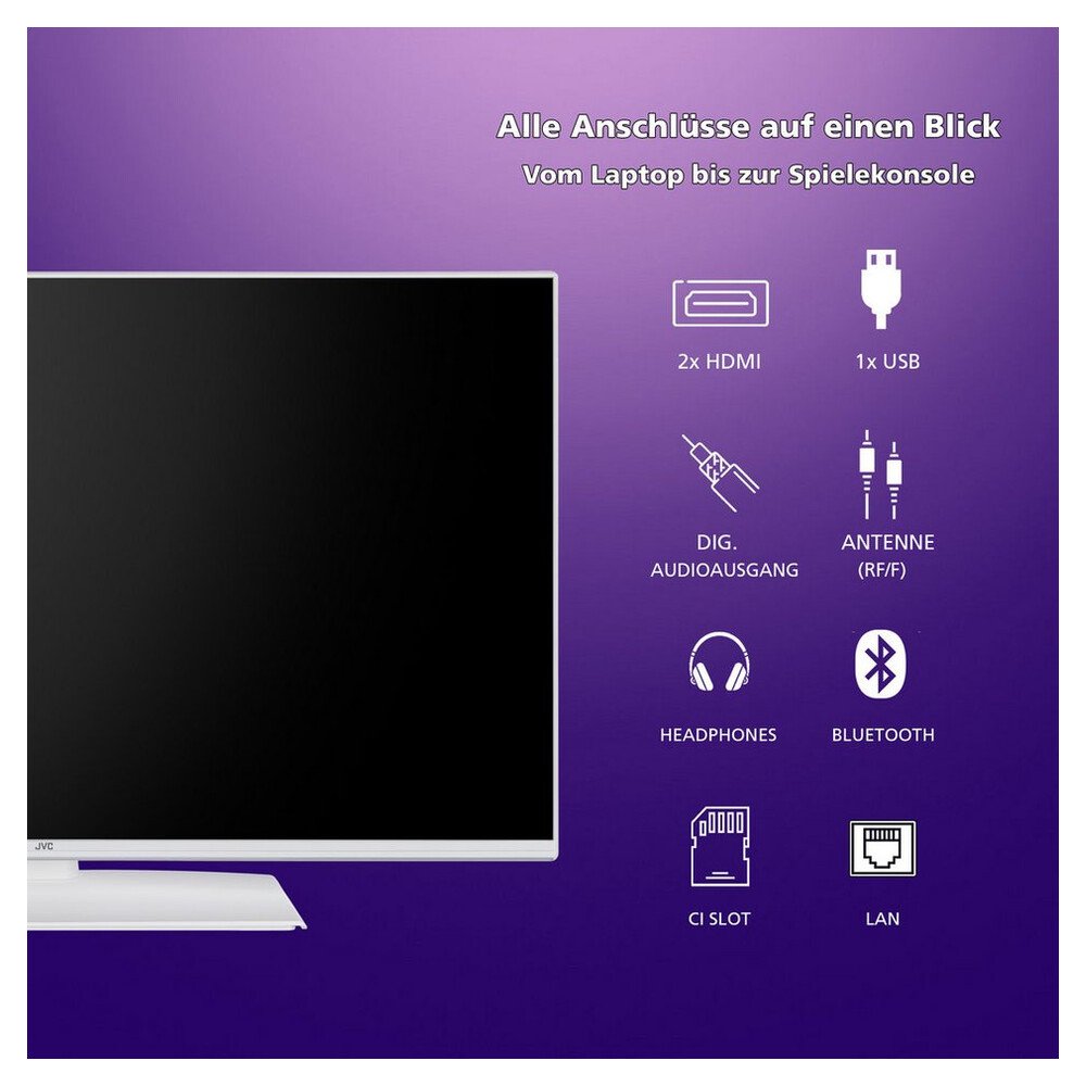 JVC LT-40VF5355W LCD-LED Fernseher (102 cm/40 Zoll, Full HD, Smart TV powered by TiVo, TiVo Smart TV, HDR, Triple-Tuner, 6 Monate HD) – Bild 4