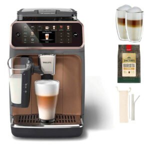 Philips Kaffeevollautomat EP5544/80 5500 Series, 20 Kaffeespezialitäten (heiß oder eisgekühlt), LatteGo-Milchsystem, SilentBrew Technologie